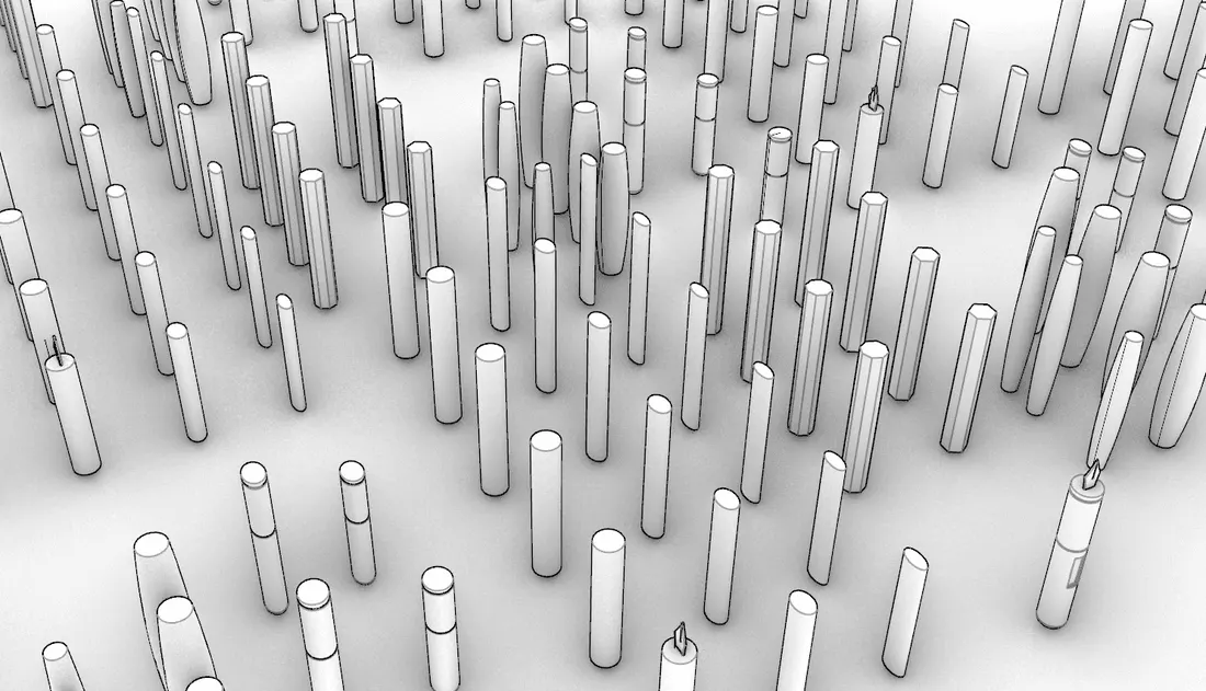 3D sketch models of pen forms